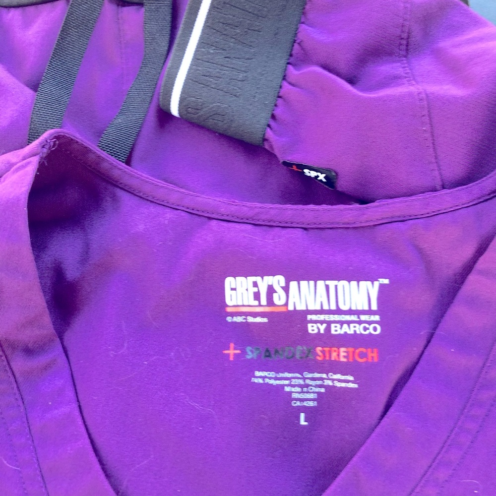 Grey's Anatomy scrub set, purple (eggplant)